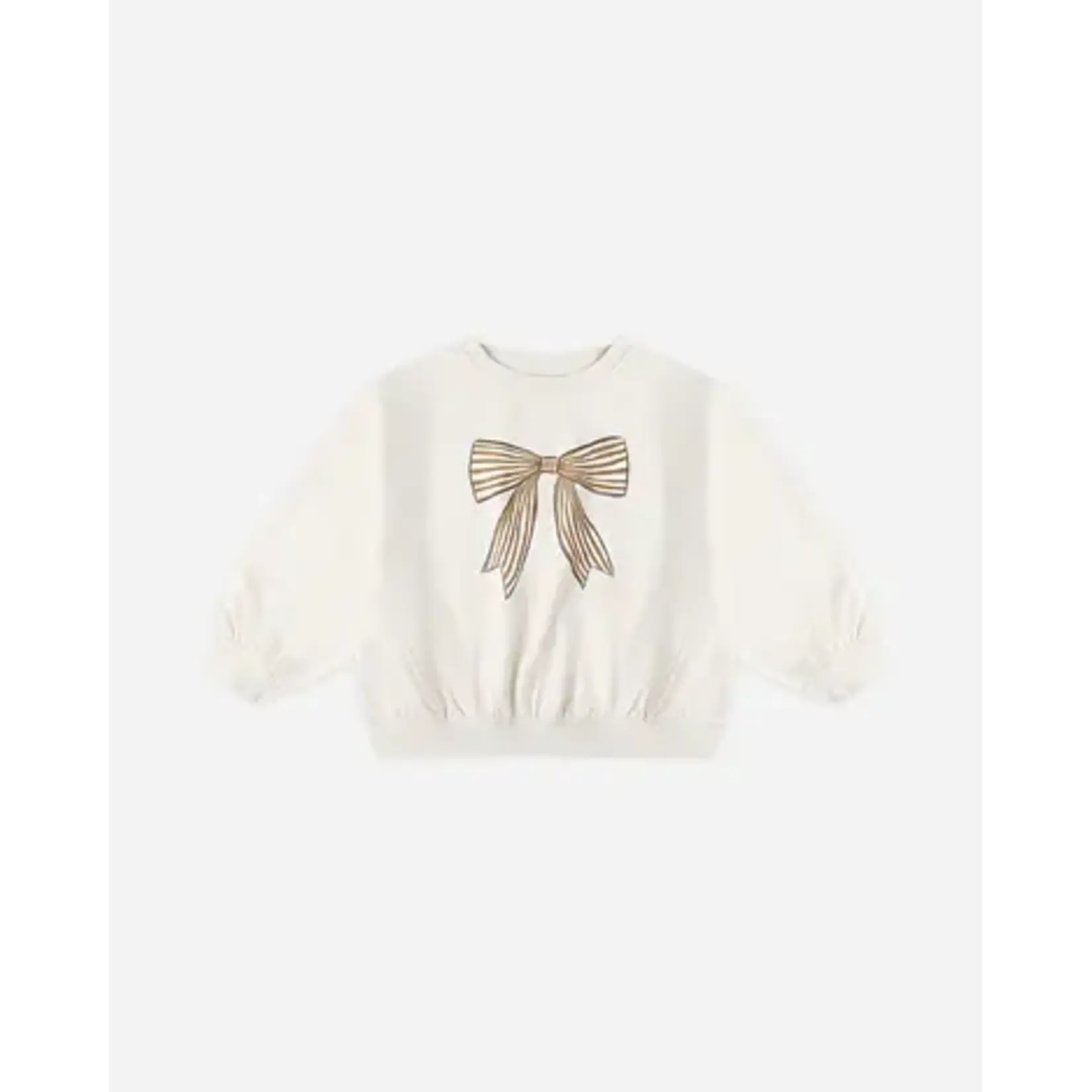 Rylee + Cru Rylee + Cru Bows Oversized Sweatshirt And Wide Leg Pant Set