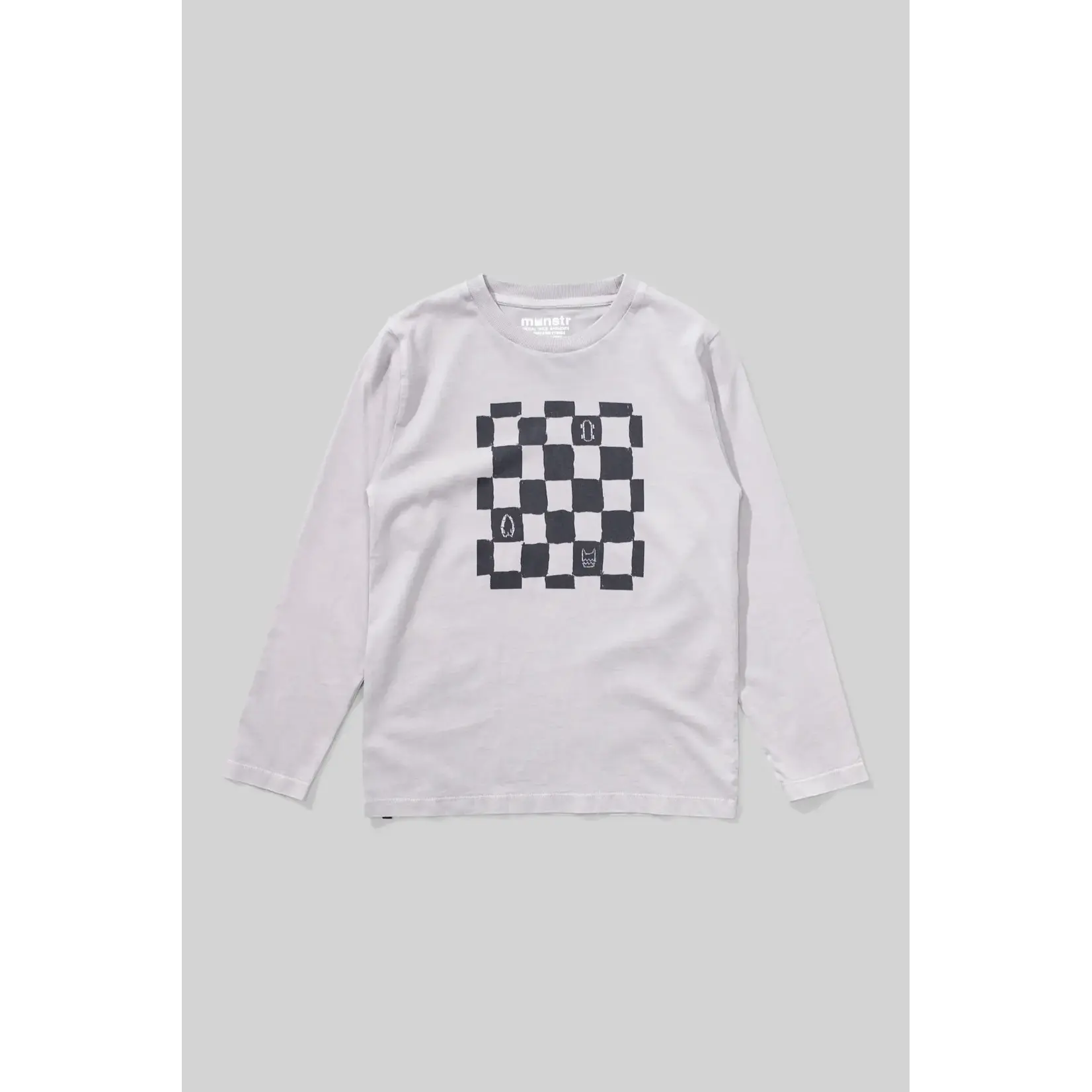 Munster Munster Light Grey Mineral Checkplay L/S Tee