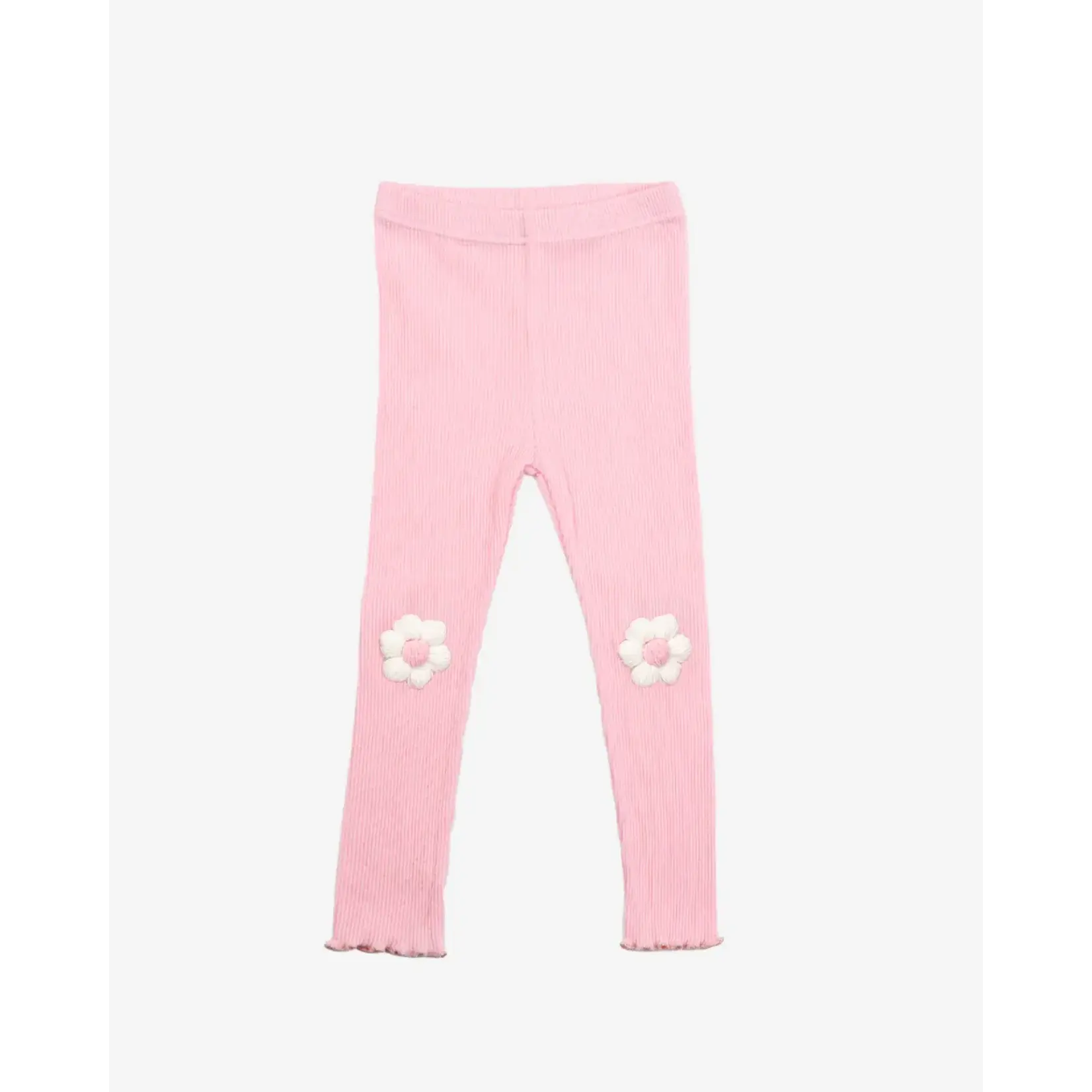 Petite Hailey Petite Hailey Pink Flower Knitted Cardigan And Flower Patched Legging Set