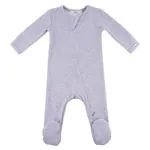 Oh Baby! Oh Baby Wisteria Honeycomb Heart Patch Zipper Footie