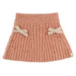 Oh Baby! Oh Baby Warm Pink Bows Speckled Knitted Flare Skirt