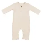 Oh Baby! Oh Baby Vanilla Mini Stripe One Button Long Romper
