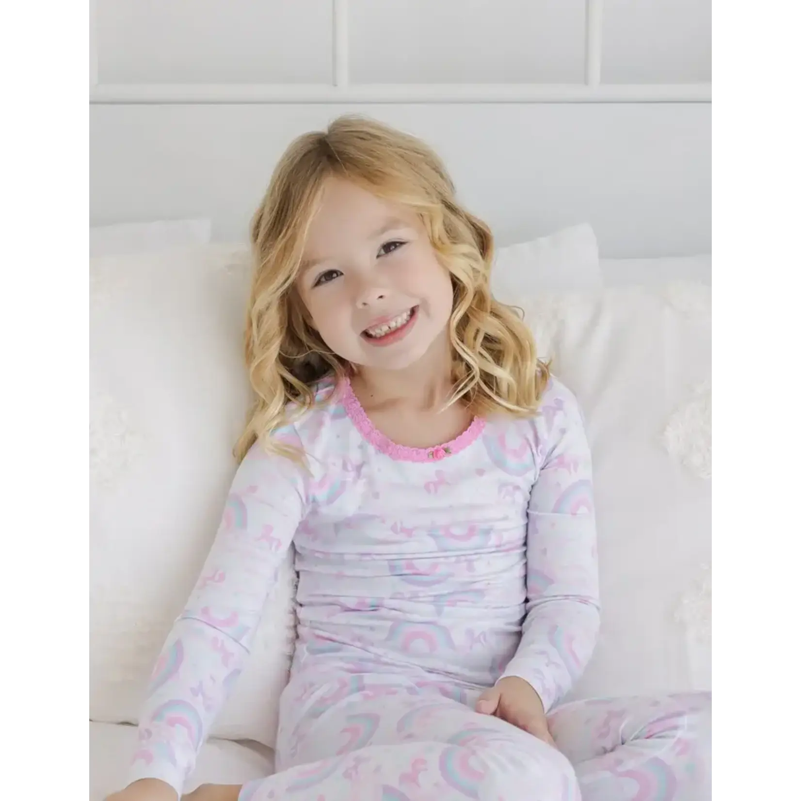 Esme Esme Unicorn Sky L/S Top And Pant PJ Set