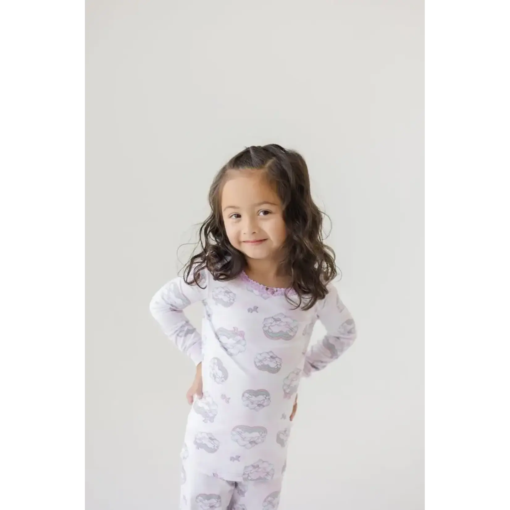 Esme Esme Unicorn Love Girls L/S Top And Pant Set