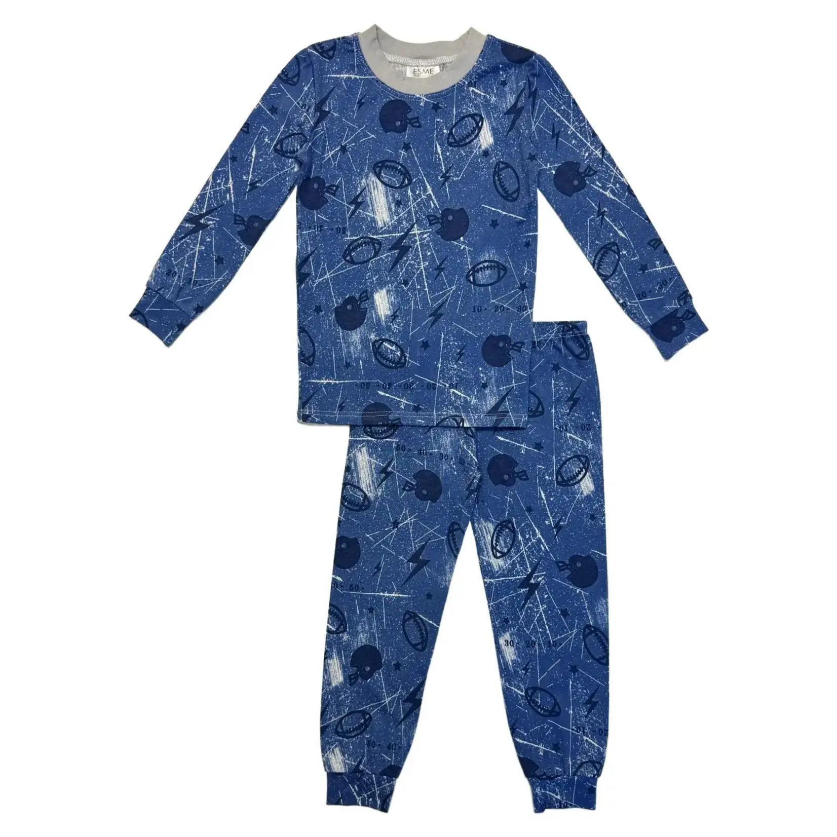 Esme Esme Touchdown L/S Top And Pant Pj Set