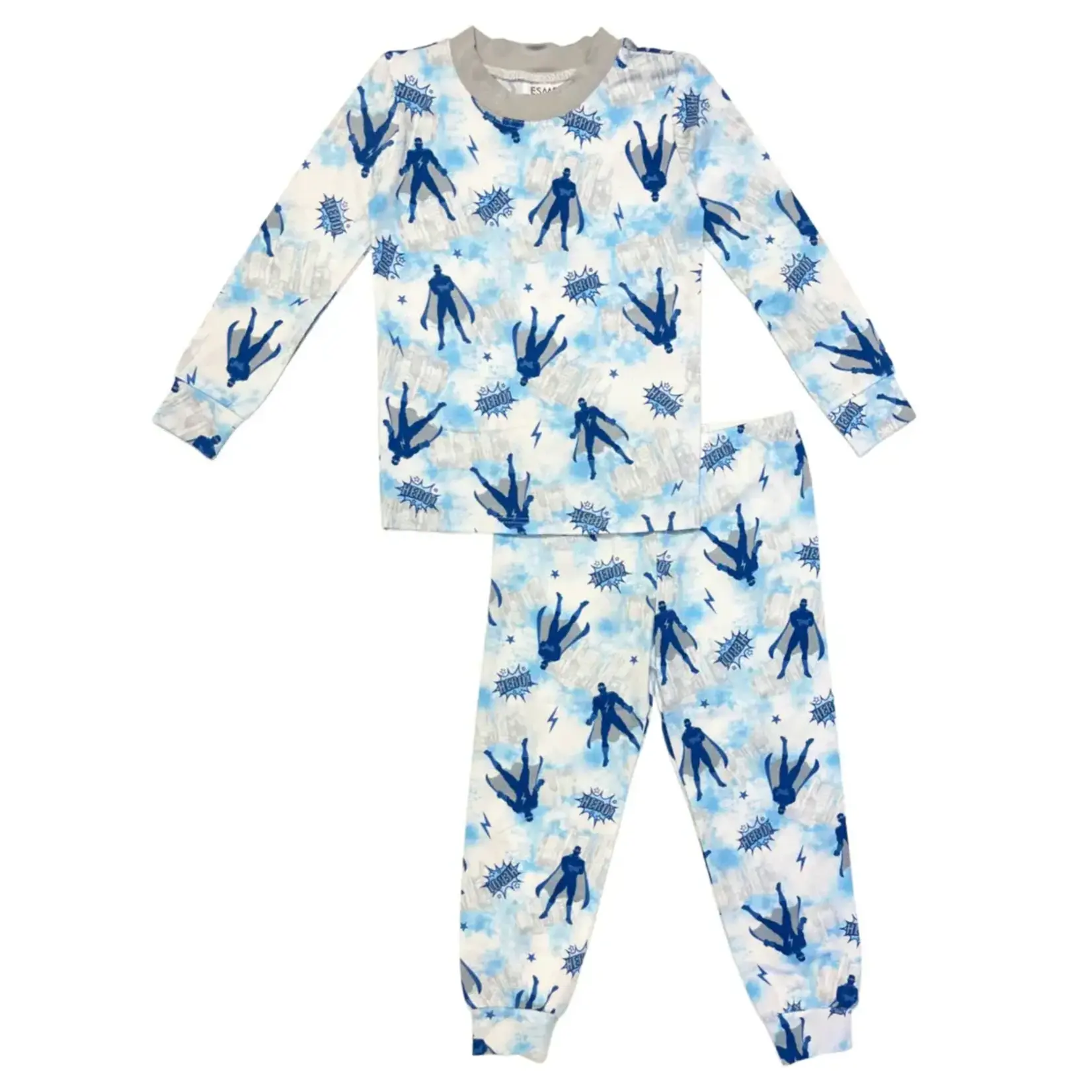 Esme Esme Superhero Boys L/S Top And Pant Set