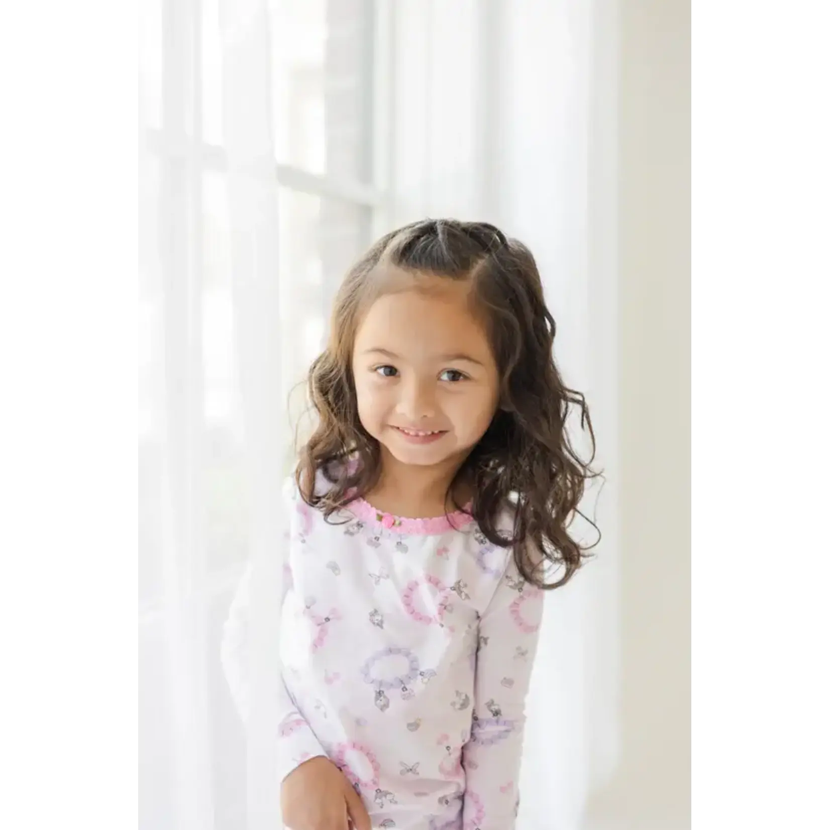 Esme Esme Charms Girls L/S Top And Pant Pj Set