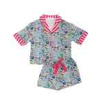 Sunshine Society Sunshine Society 90's Girl Silky S/S With Shorts Pj Set