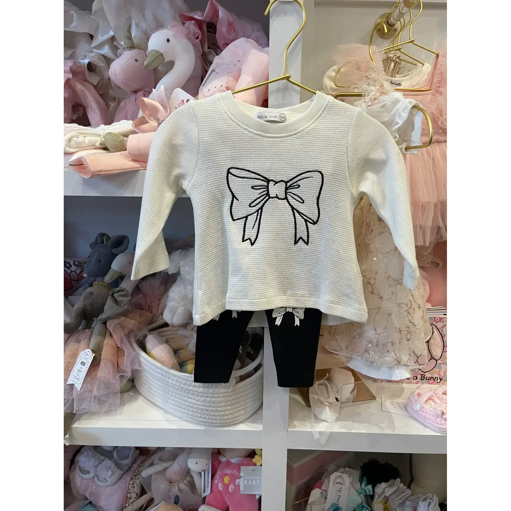 Mish Mish Mish Mish Sand Bows Tee & Legging Set