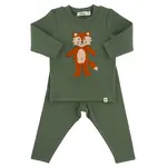 Oh Baby! Oh Baby Spruce Shaggy Fox Baby Rib 2pc Set