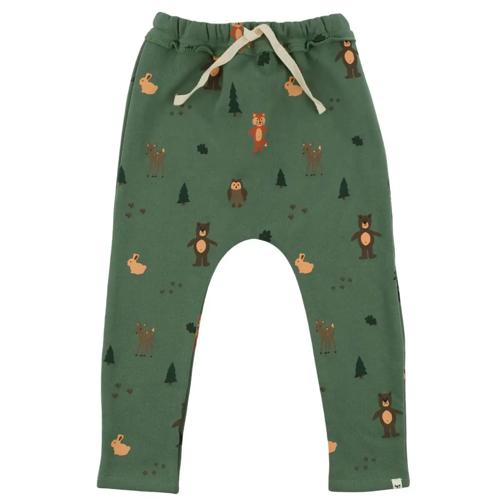 Oh Baby! Oh Baby Spruce Forest Friends Print French Terry Brooklyn Jogger