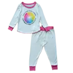 Rowdy Sprout Rowdy Sprout White/Pink True Color Bamboo Pj Set