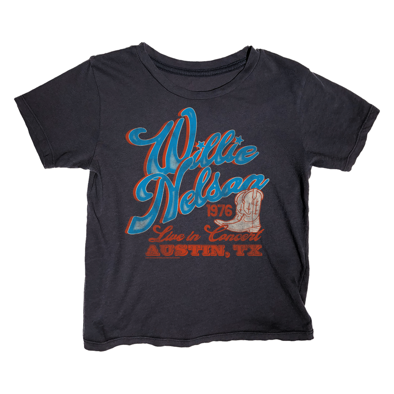 Rowdy Sprout Rowdy Sprout Washed Black Willie Nelson Austin S/S Tee