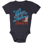 Rowdy Sprout Rowdy Sprout Washed Black Willie Nelson Austin S/S Onesie