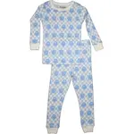 Baby Steps Baby Steps Blue Smile Check Pj Set