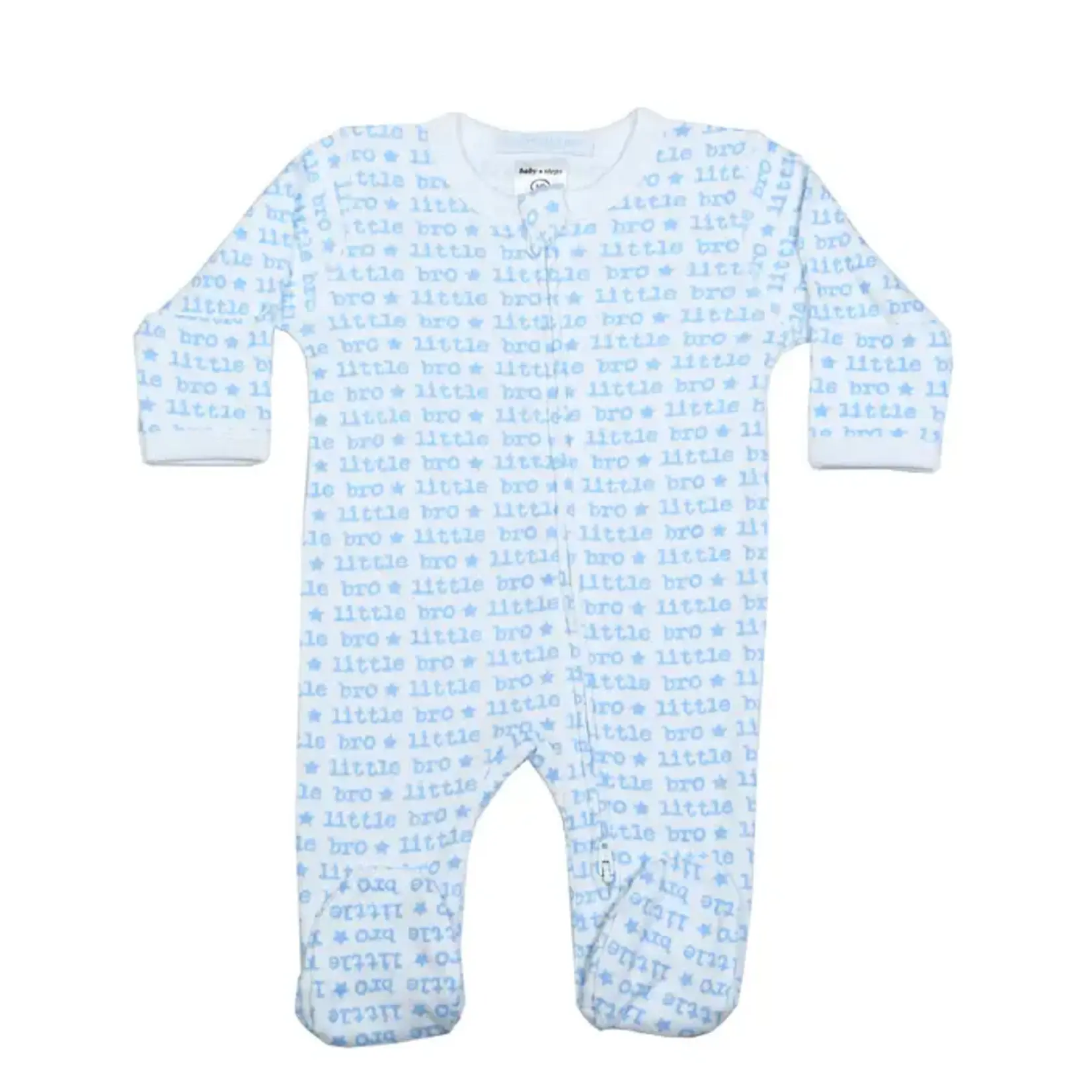 Baby Steps Baby Steps Blue Little Bro Footie