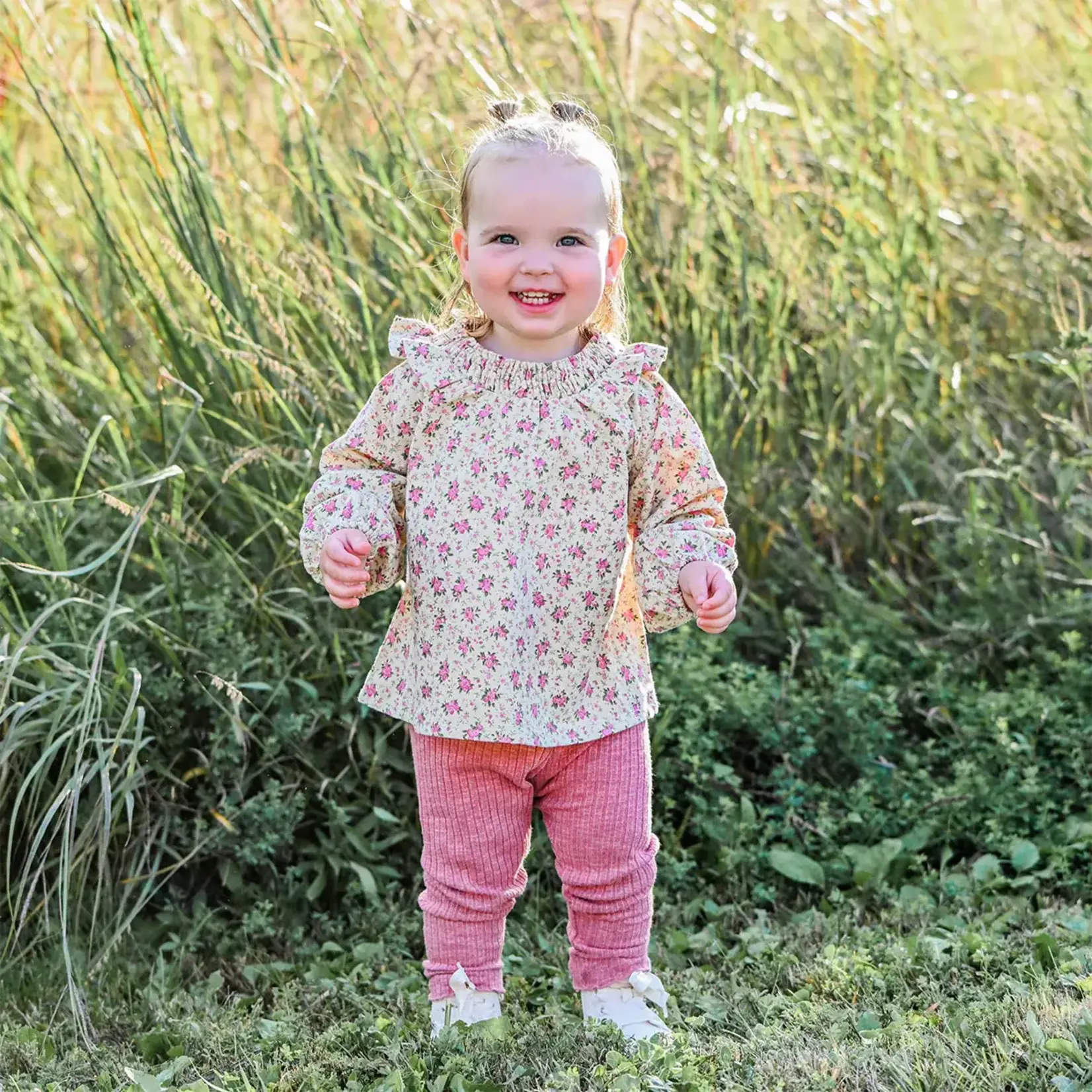 Oh Baby! Oh Baby Rose Petite Bouquet L/S Giselle Blouse