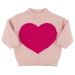 Oh Baby! Oh Baby Pale Pink Giant Hearts Grandpa Knitted Pullover
