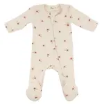 Oh Baby! Oh Baby Natural Daisies Baby Rib Zipper Footie