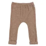Oh Baby! Oh Baby Mushroom Heather Wide Rib Fuzzy Sweater Knit Patch Pant