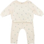 Oh Baby! Oh Baby Milk Mini Sailboats Brooklyn Boxy Jogger Set