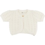 Oh Baby! Oh Baby Cream Shell Stitch Juliet Pointelle S/S Cardigan
