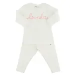 Oh Baby! Oh Baby Cream Loved With Heart Baby Rib 2pc Set