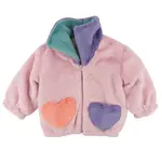 Oh Baby! Oh Baby Cotton Candy Love Heart Pockets Faux Fur Tahoe Jacket
