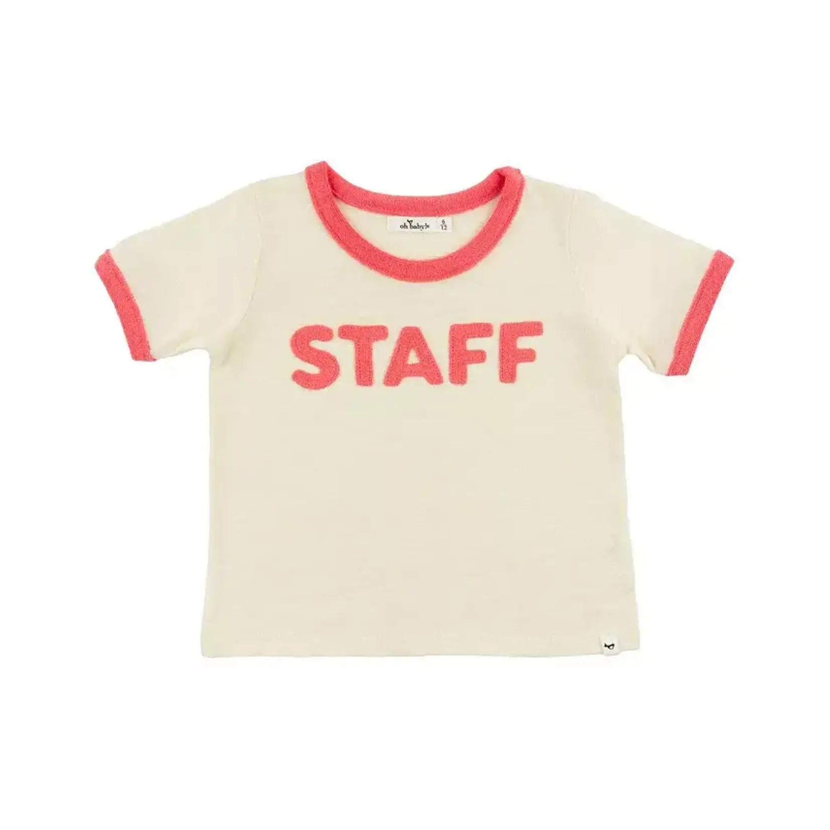 Oh Baby! Oh Baby Butter Staff Red Billie Slub Ringer Tee