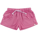 Oh Baby! Oh Baby Bright Pink Lottie Sparkle Ruffle Pkt Ruffle Back Shorts