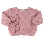 Oh Baby! Oh Baby Blush Pucker Hearts Chelsea Bows Sweatshirt