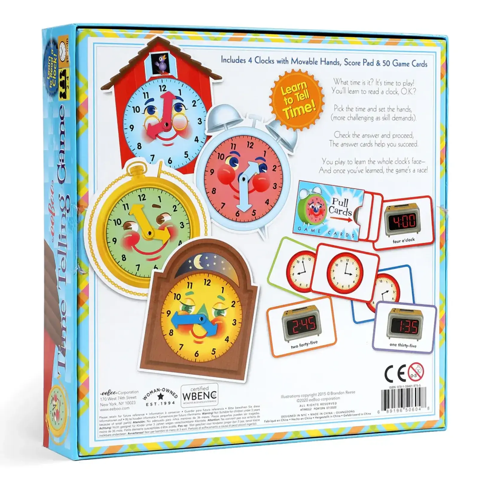 Eeboo Eeboo Time Telling Game (2ED)