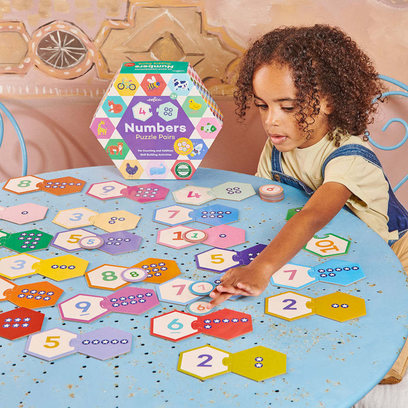Eeboo Eeboo Numbers Hexagon Puzzle Pairs