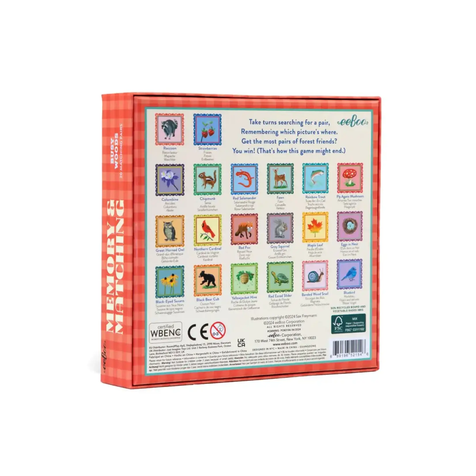 Eeboo Eeboo Busy Woods Matching Game