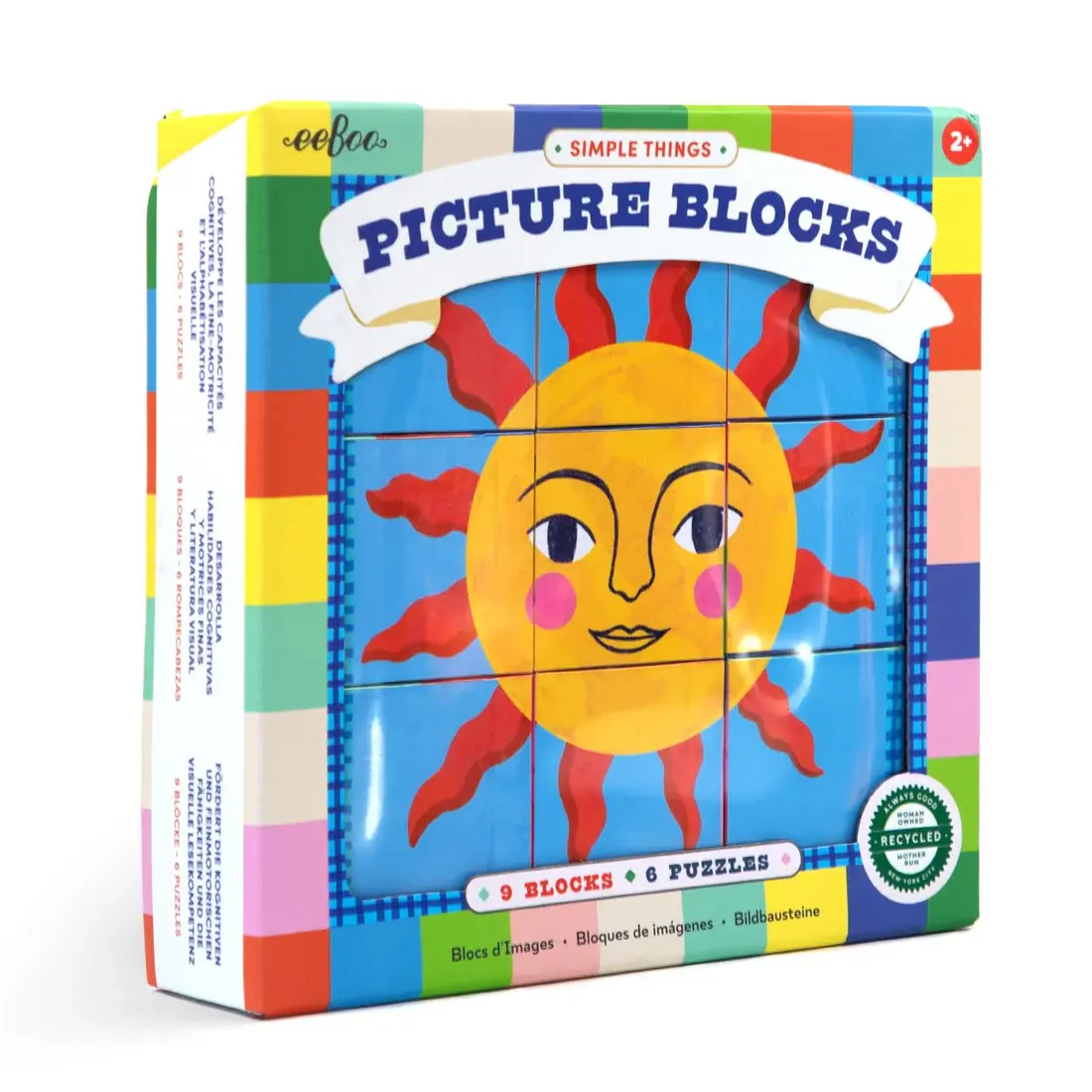 Eeboo Eeboo Simple Things Picture Blocks 9 Pc - Lil Rascals