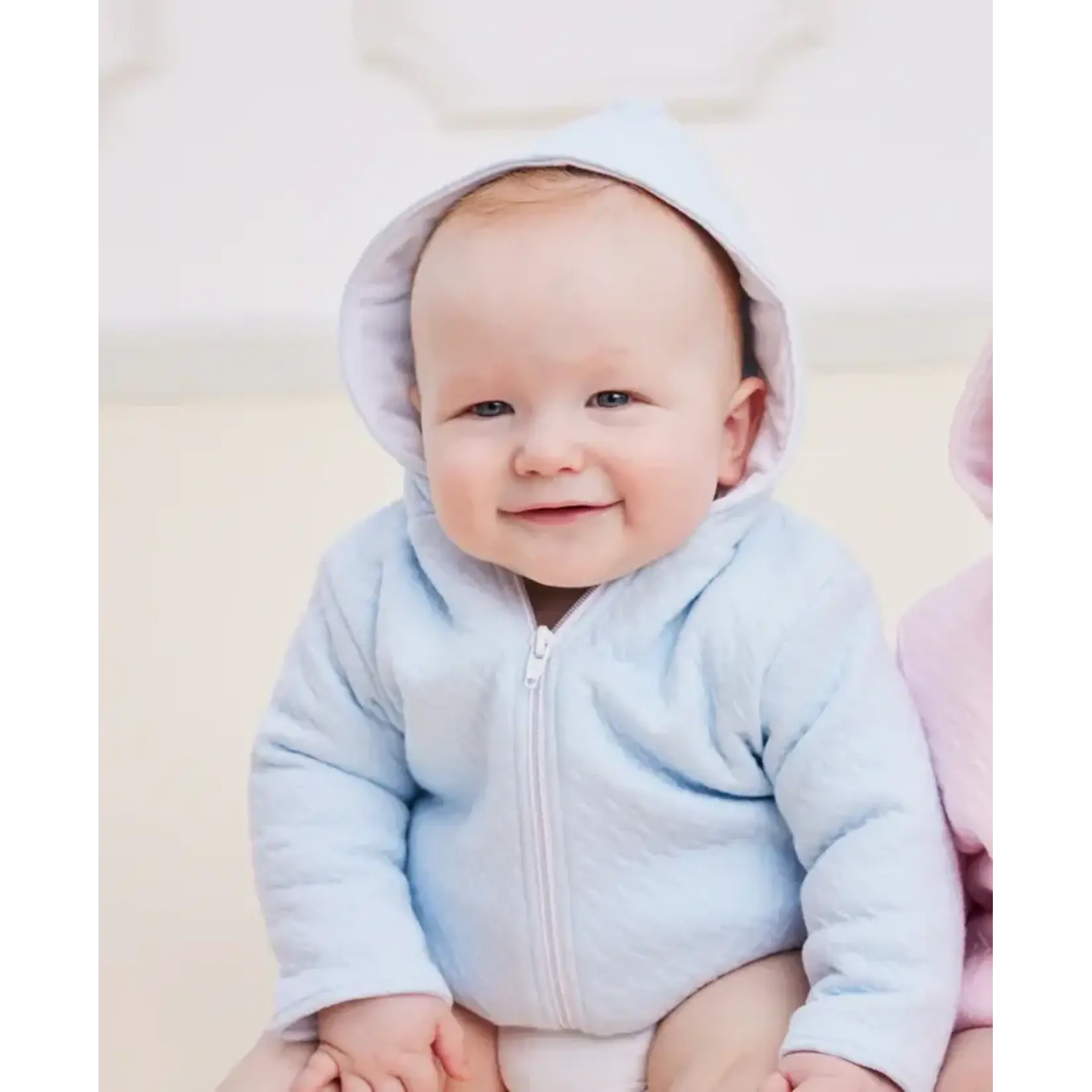 Kissy Kissy Kissy Kissy Light Blue Classic Jacquard Padded Zip Jack