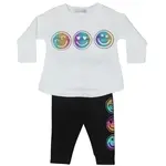 Mish Mish Mish Mish Black Multi Smile Tee & Legging Set