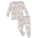 KicKee Pants Kickee Pants Dove Princess Dreams Print Long Sleeve Pajama Set