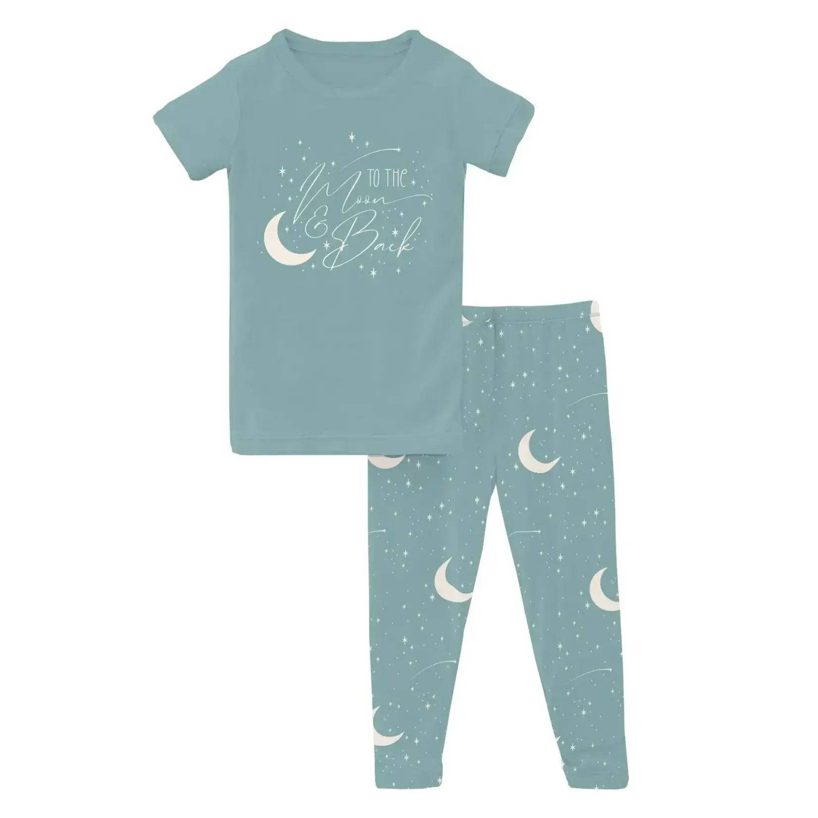 KicKee Pants Kickee Pants Jade Starry Sky & Moon S/S Graphic Tee Pj Set