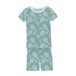 KicKee Pants Kickee Pants Jade Tennis Print Short Sleeve Pajama Set with Shorts