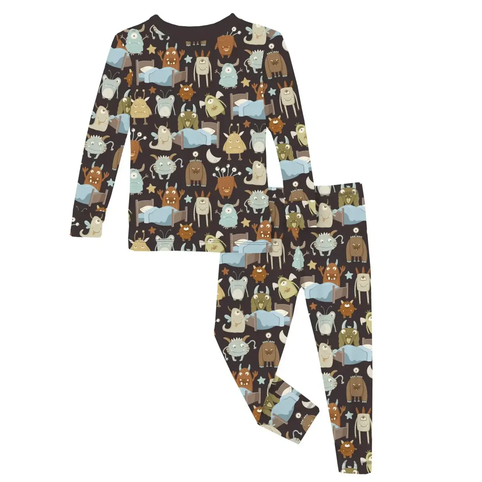 KicKee Pants Kickee Pants Midnight Monsters Under the Bed Print Long Sleeve Pajama Set