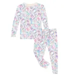 KicKee Pants Kickee Pants Natural Bubbles Print Long Sleeve Pajama Set