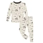 KicKee Pants Kickee Pants Natural Dogs Print L/S PJ Set