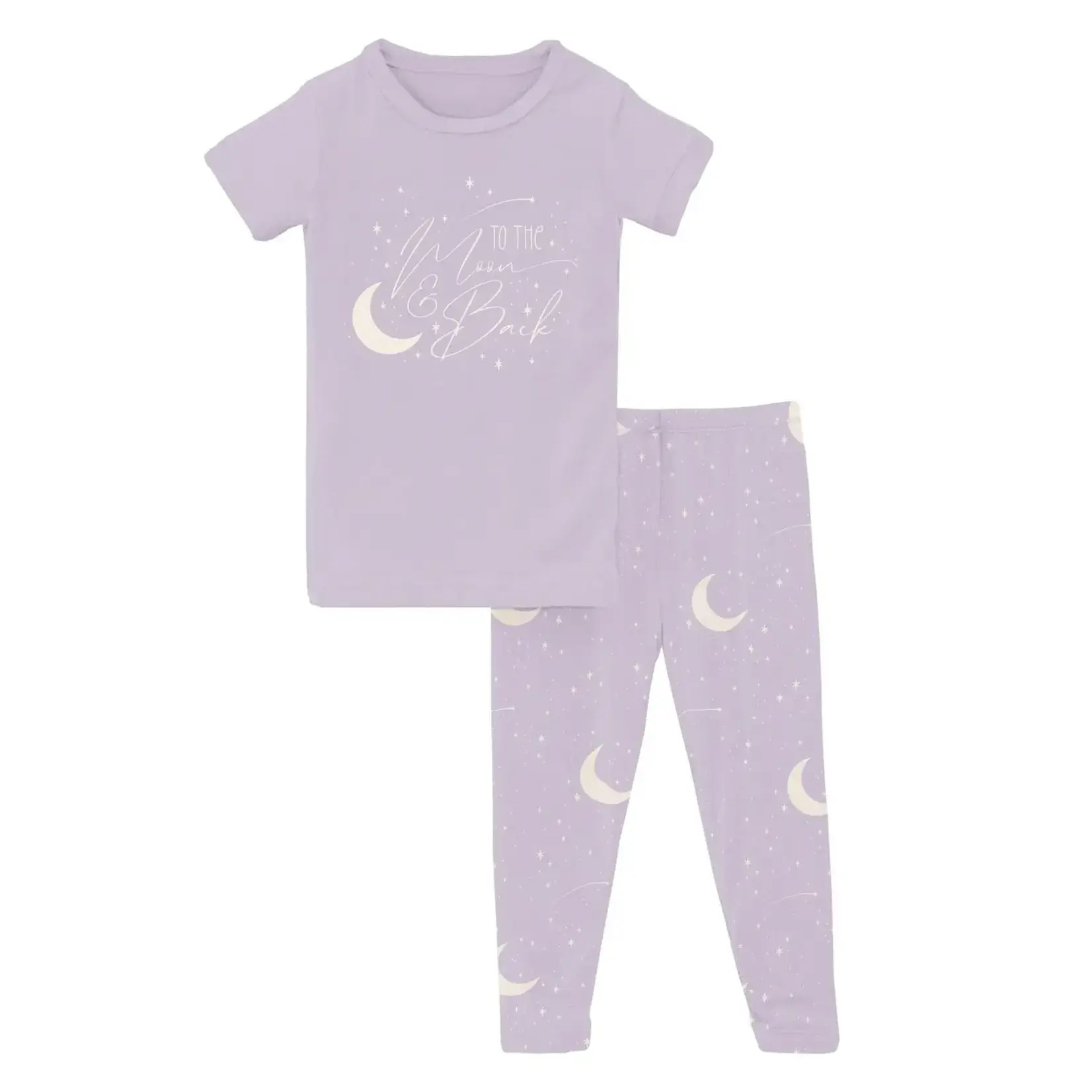 KicKee Pants Kickee Pants Thistle Starry Sky & Moon S/S Graphic Tee Pj Set