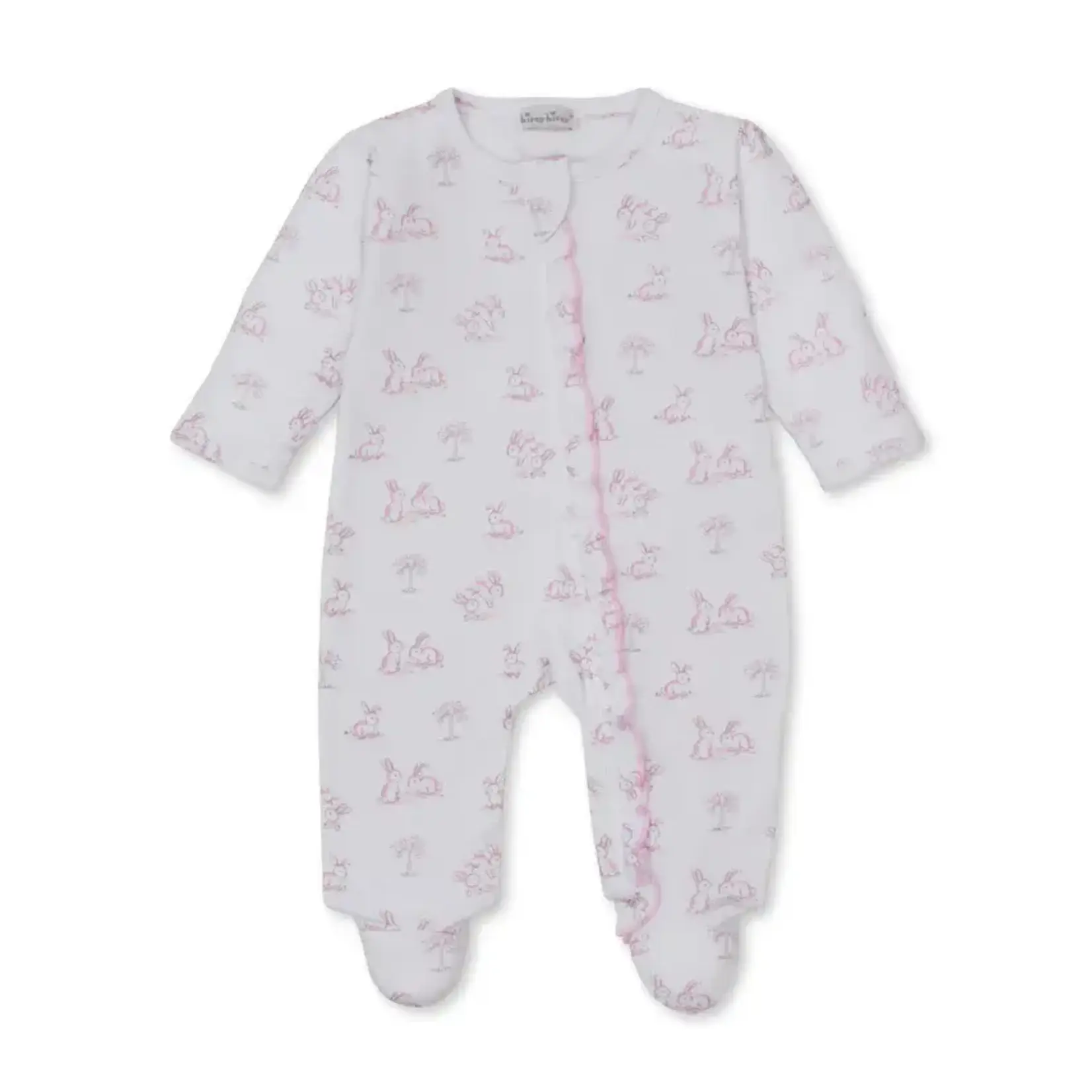 Kissy Kissy Kissy Kissy Pink Bunny Footie With Zipper
