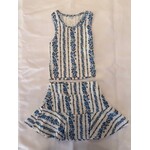 Flowers By Zoe Flowers By Zoe White Blue Demure Top And Skort Set