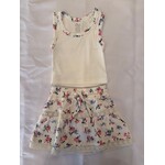 Flowers By Zoe Flowers By Zoe Off White Sara Print Top And Skirt Set