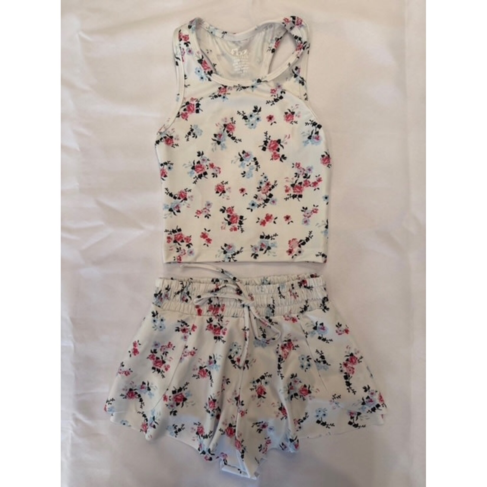 Flowers By Zoe Flowers By Zoe Off White Sara Print Top And Short Set