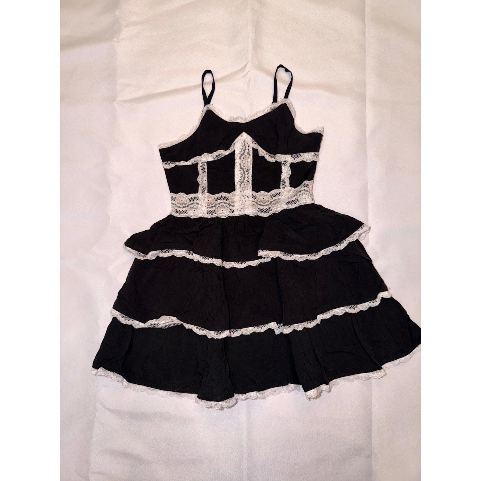 Flowers By Zoe Flowers By Zoe Black Rayon Woven Dress