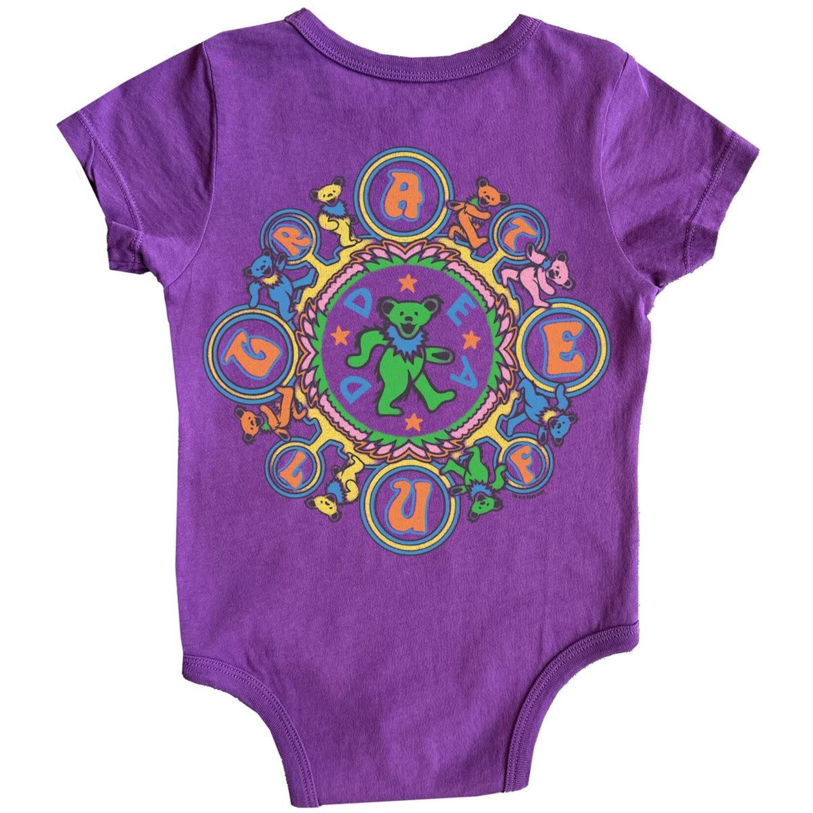 Rowdy Sprout Rowdy Sprout Plum Diggity Grateful Dead Kaleidescope Bears S/S Onesie